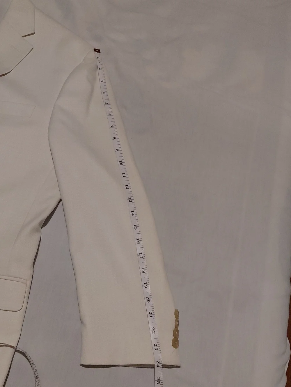 Chaps Cream Men's Two-Button Blazer